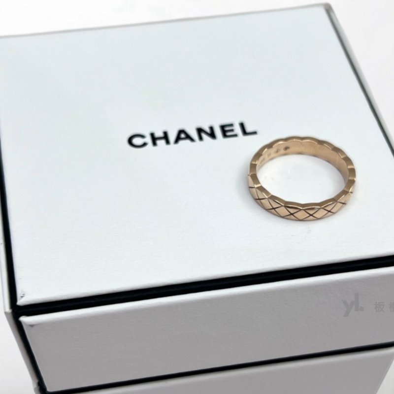 S5468-CHANEL Coco Crush窄版18K白金戒指J11793-1