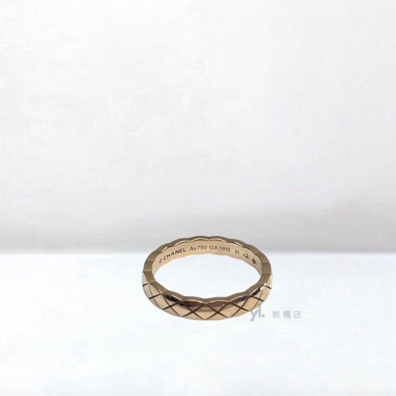 Y2016-CHANEL Coco Crush窄版18K白金戒指J11793-3