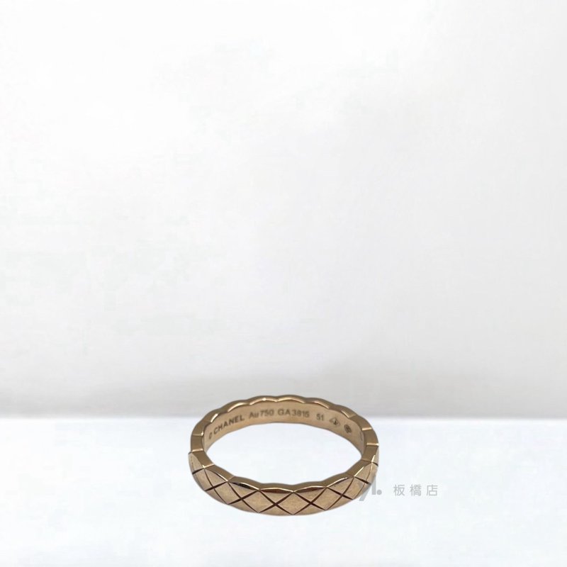 Y2016-CHANEL Coco Crush窄版18K白金戒指J11793-4