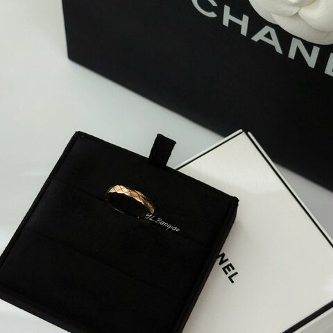 S5468-CHANEL Coco Crush窄版18K白金戒指J11793