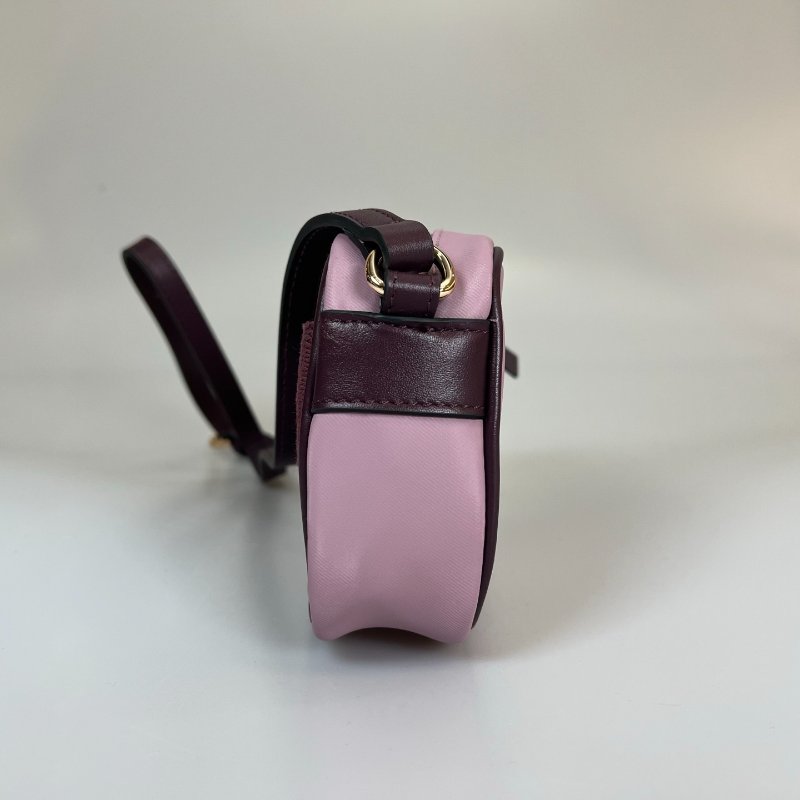 全新品 CHLOE  藕紫經典LOGO白字相機包-3