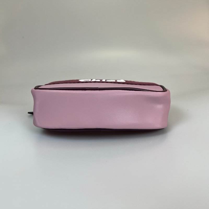 全新品 CHLOE  藕紫經典LOGO白字相機包-4