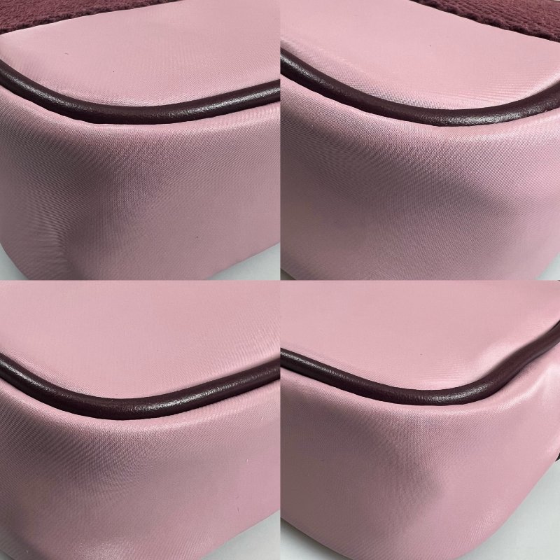 全新品 CHLOE  藕紫經典LOGO白字相機包-8