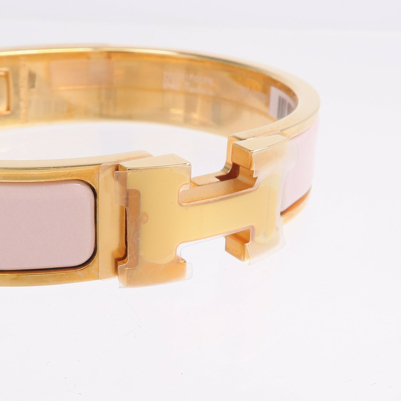 HERMES 金屬/琺瑯Clic H手鐲-4