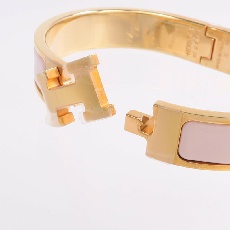 HERMES 金屬/琺瑯Clic H手鐲-5