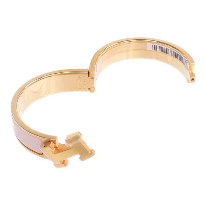 HERMES 金屬/琺瑯Clic H手鐲-7