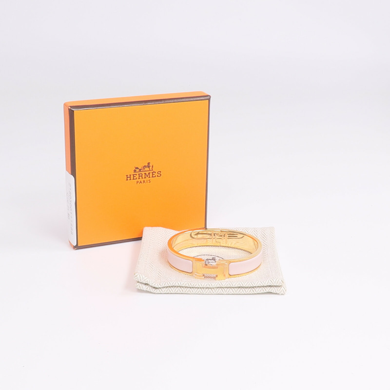 HERMES 金屬/琺瑯Clic H手鐲-8