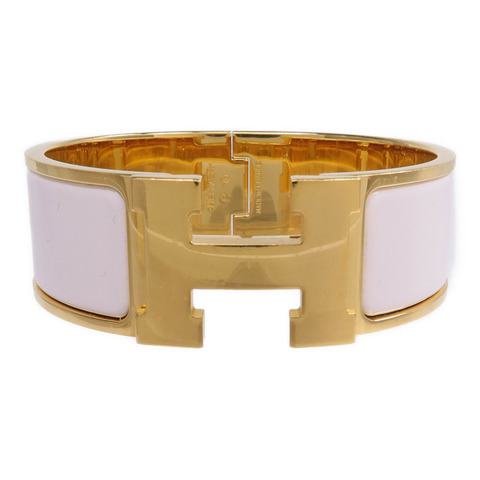 HERMES 金屬/琺瑯Clic Clac H手鐲Rose Darling