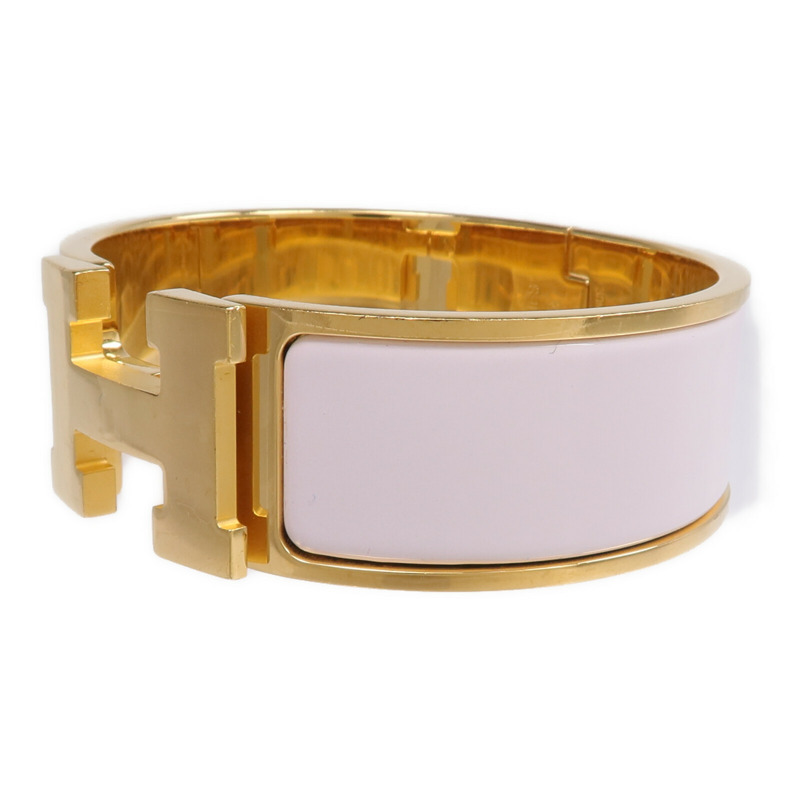 HERMES 金屬/琺瑯Clic Clac H手鐲Rose Darling-1