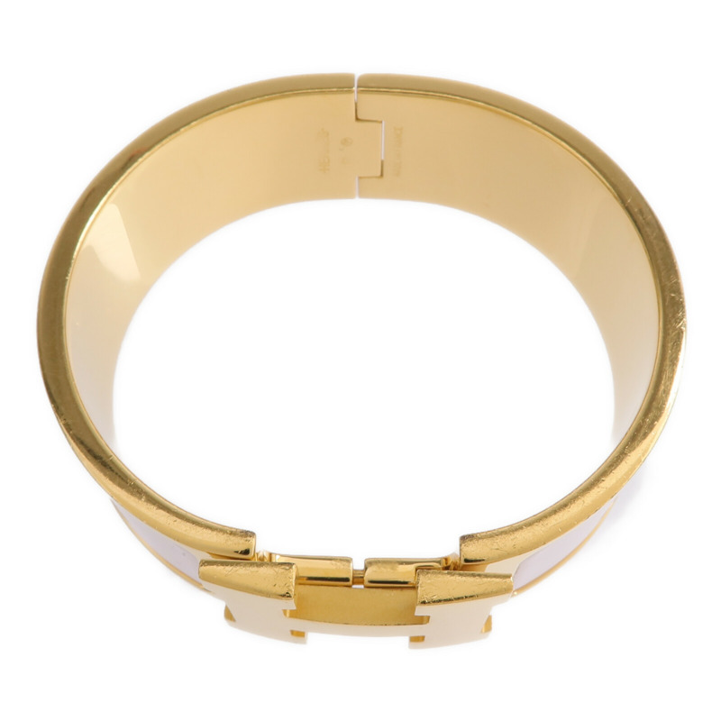 HERMES 金屬/琺瑯Clic Clac H手鐲Rose Darling-3