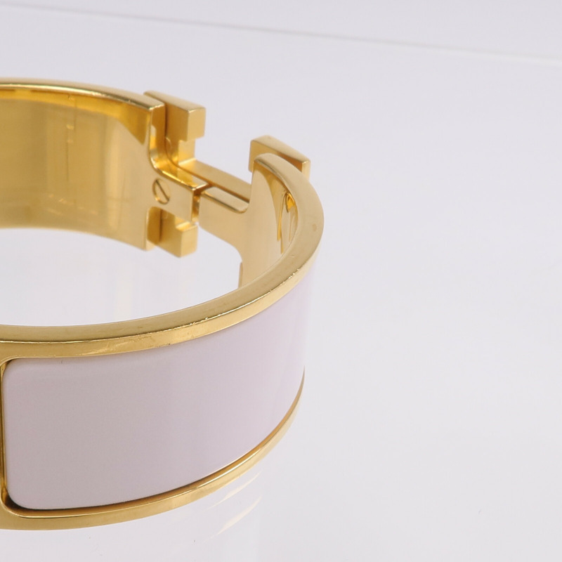 HERMES 金屬/琺瑯Clic Clac H手鐲Rose Darling-10