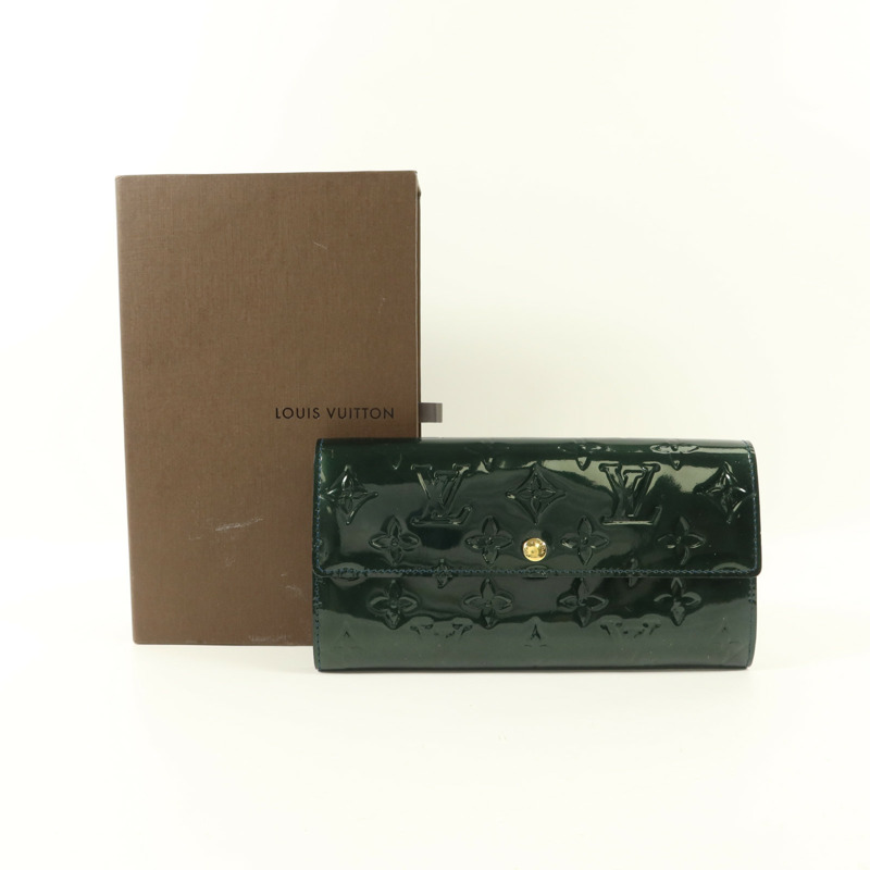 LOUIS VUITTON Monogram Vernis Sarah Wallet長錢包-8