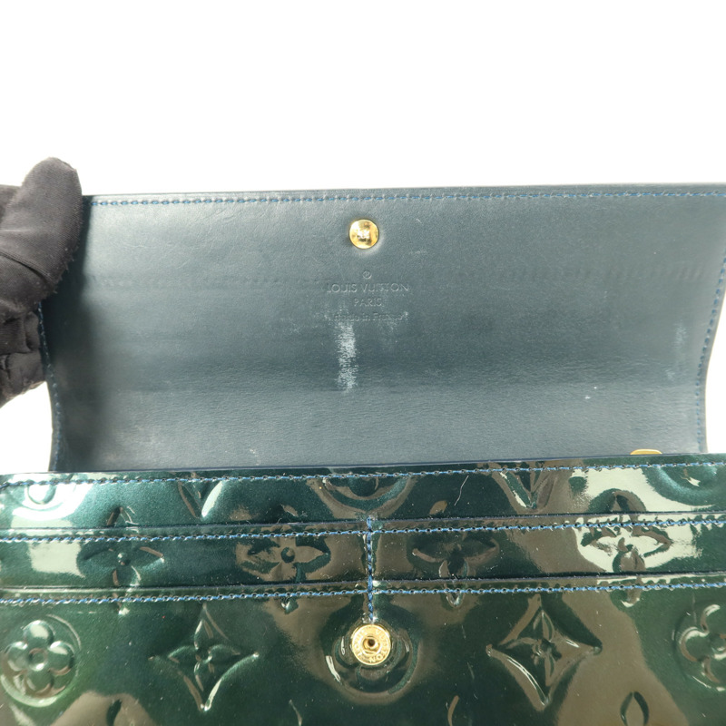 LOUIS VUITTON Monogram Vernis Sarah Wallet長錢包-9