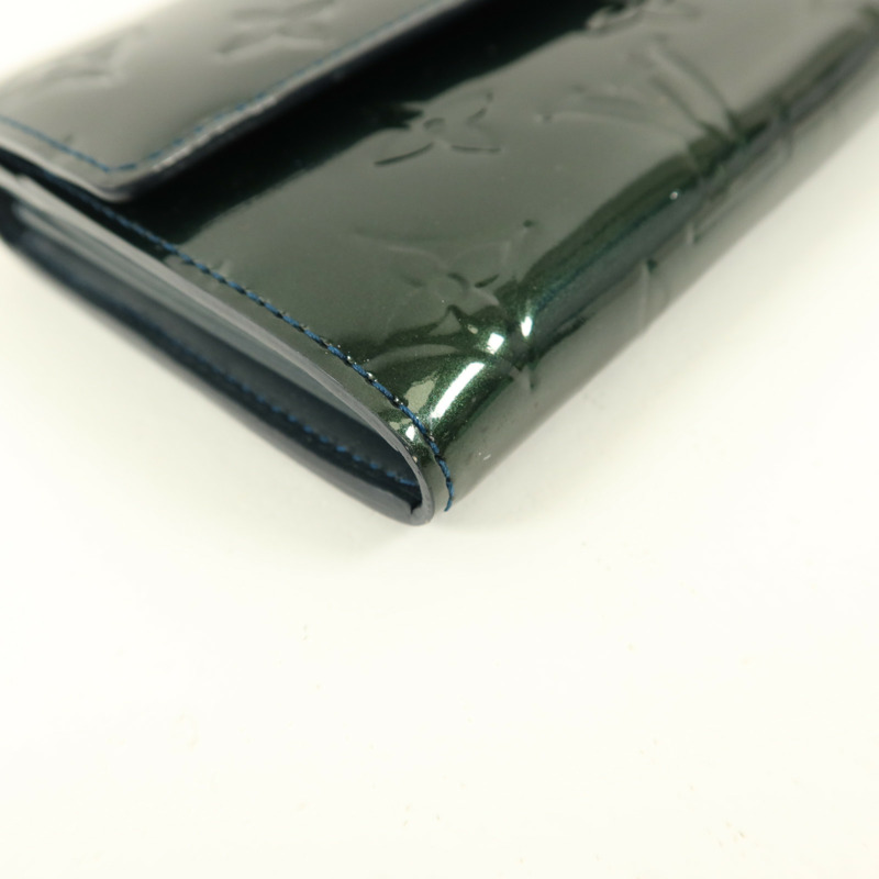 LOUIS VUITTON Monogram Vernis Sarah Wallet長錢包-11