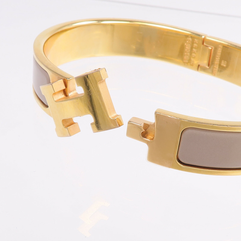 HERMES 金屬Clic H琺瑯手鐲-5