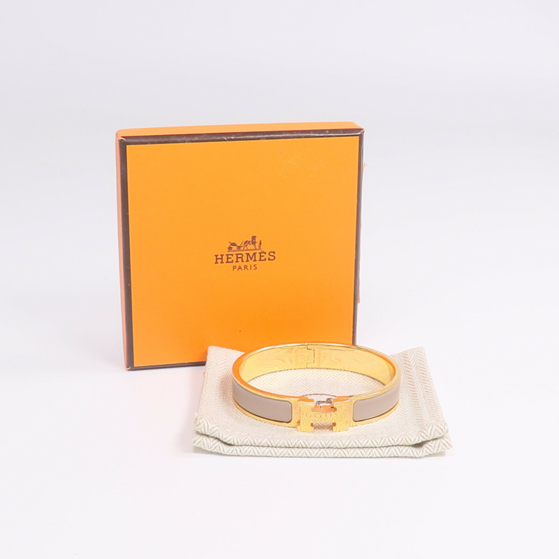 HERMES 金屬Clic H琺瑯手鐲-11