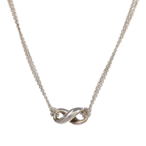 TIFFANY＆CO 925純銀Infinity Necklace項鍊