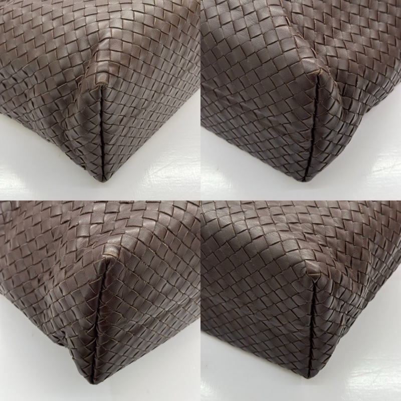 BOTTEGA VENETA 寶格麗 棕色編織皮革INTRECCIATO手提包-4