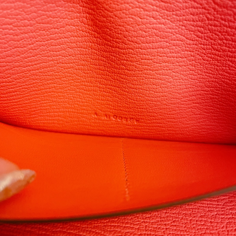 絕美收藏款山羊皮全新✨ HERMES 愛馬仕 金釦KELLY WALLET U5 唇膏粉長夾-7