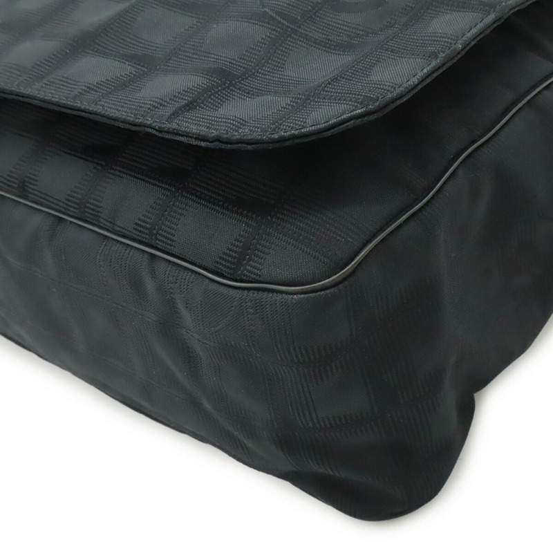 香奈兒新款旅行系列手提包/單肩包，尼龍提花布料，黑色，A29348-3