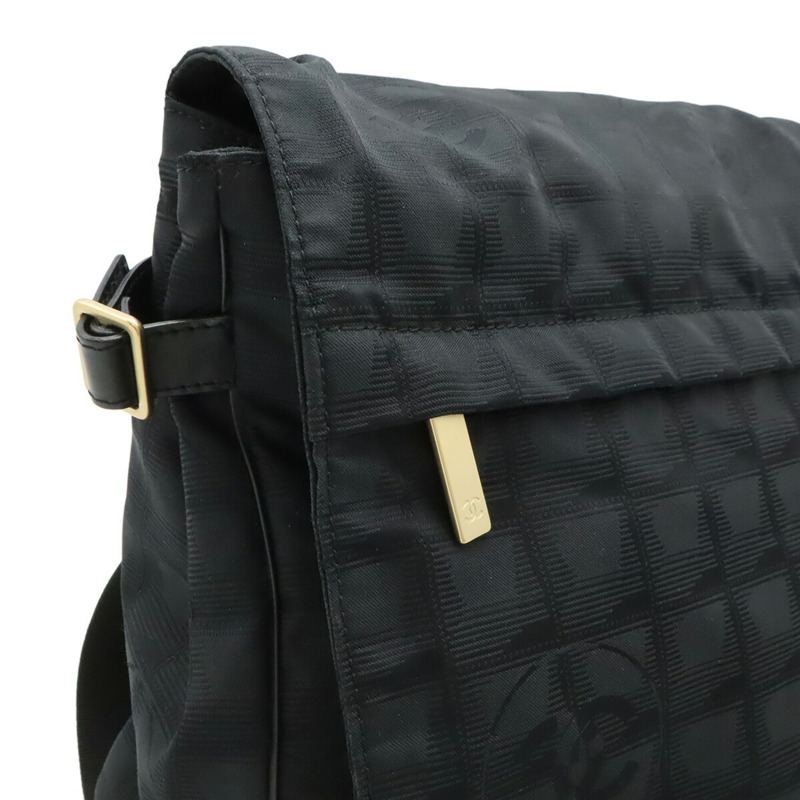 香奈兒新款旅行系列手提包/單肩包，尼龍提花布料，黑色，A29348-6