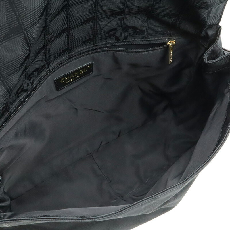 香奈兒新款旅行系列手提包/單肩包，尼龍提花布料，黑色，A29348-7