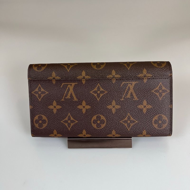 LV M60531/晶片款 咖老花信封長夾-1