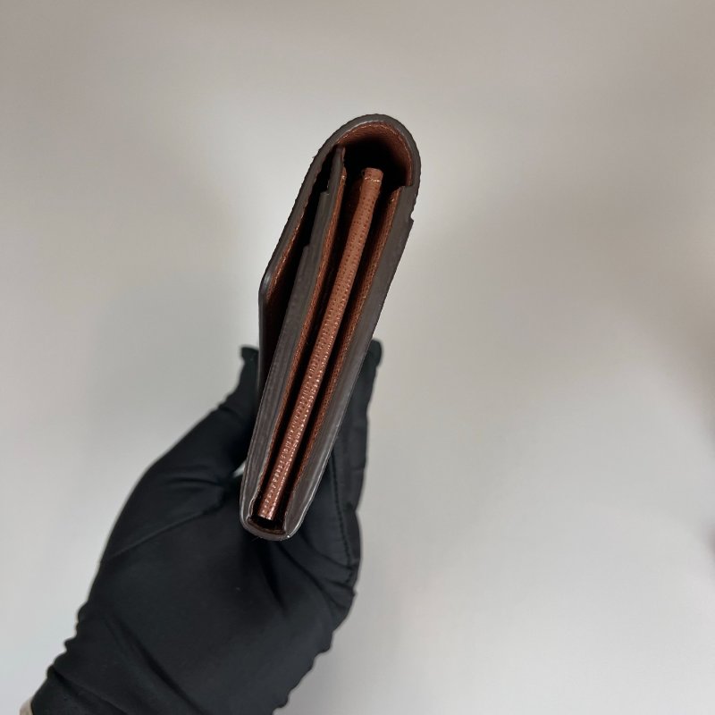 LV M60531/晶片款 咖老花信封長夾-2