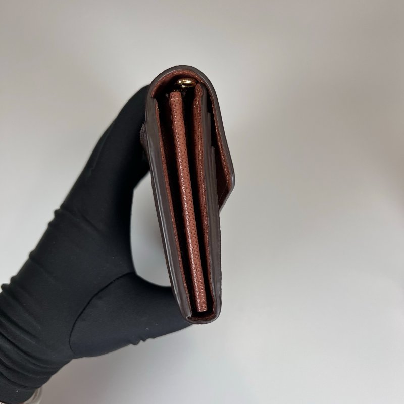 LV M60531/晶片款 咖老花信封長夾-3