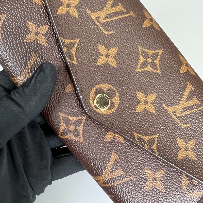 LV M60531/晶片款 咖老花信封長夾-5