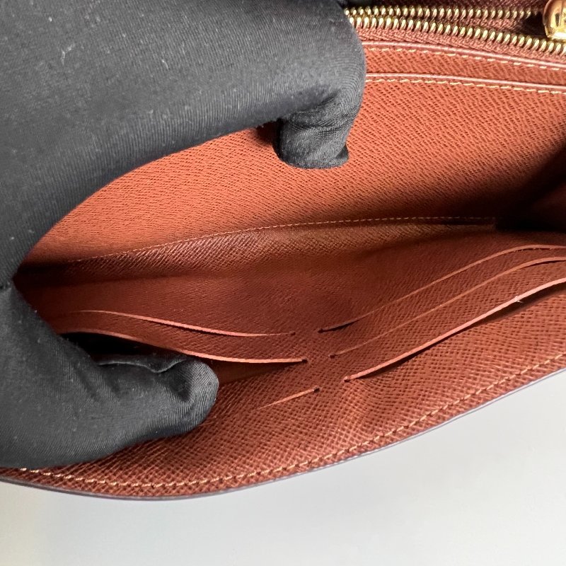 LV M60531/晶片款 咖老花信封長夾-6