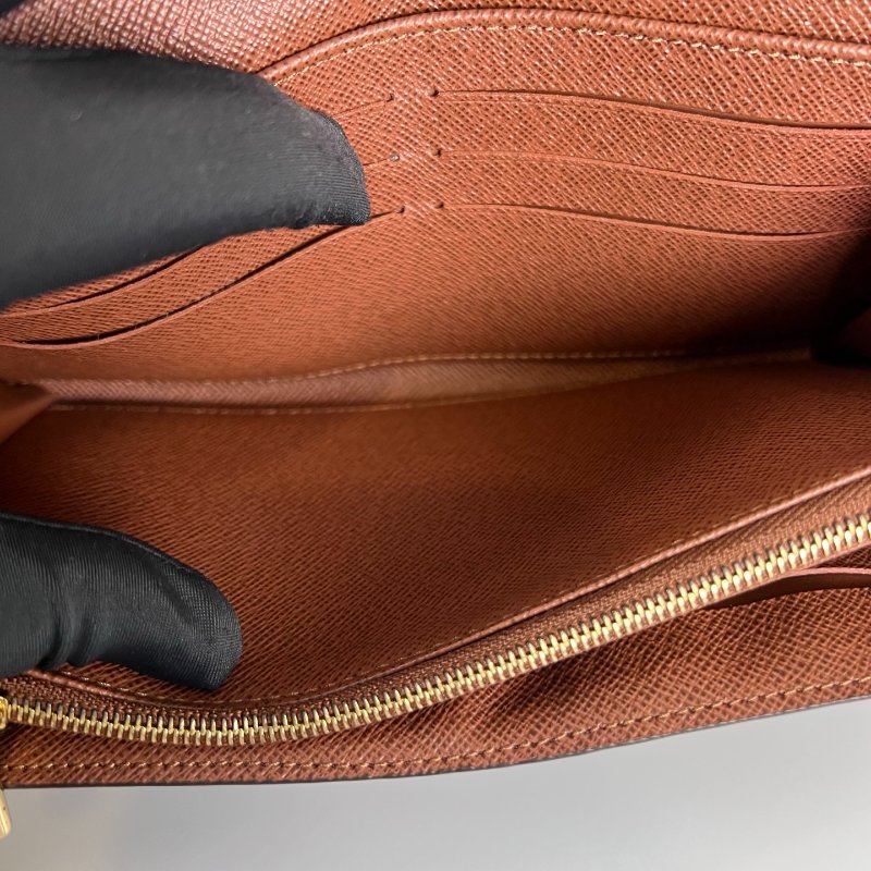 LV M60531/晶片款 咖老花信封長夾-7