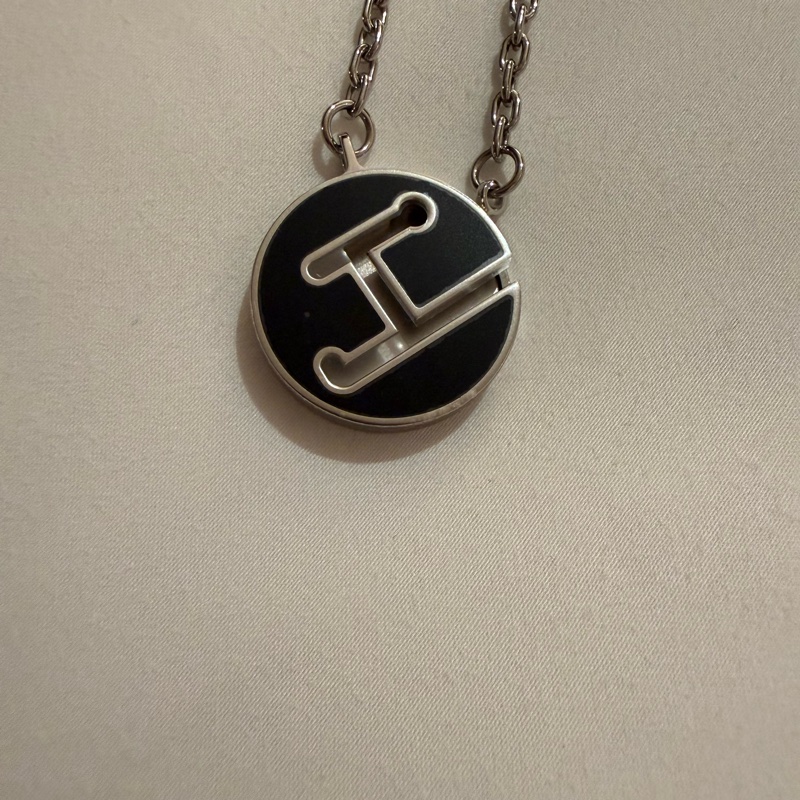 💖Hermes 男士 圓形 H 項鍊💖 全新全配-3