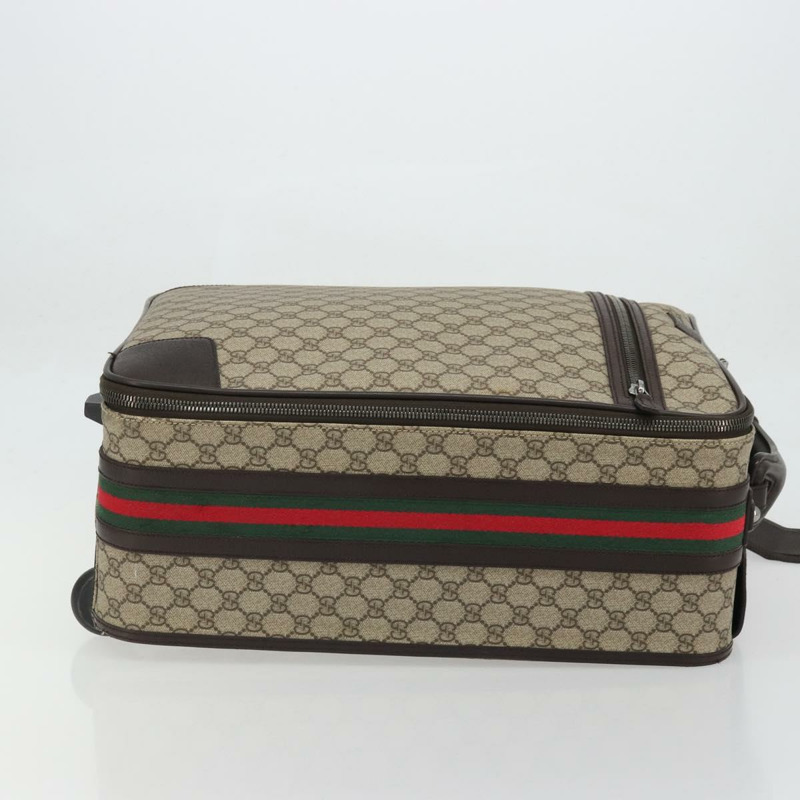 【日本直送】GUCCI GG Supreme Web Sherry Line 手提包 PVC 米色 銀色 131170 正品 167187A-2
