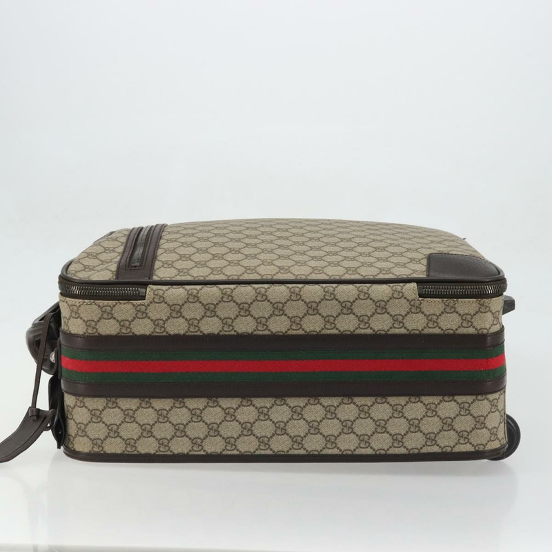 【日本直送】GUCCI GG Supreme Web Sherry Line 手提包 PVC 米色 銀色 131170 正品 167187A-3
