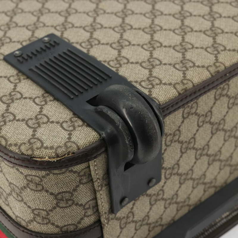 【日本直送】GUCCI GG Supreme Web Sherry Line 手提包 PVC 米色 銀色 131170 正品 167187A-9