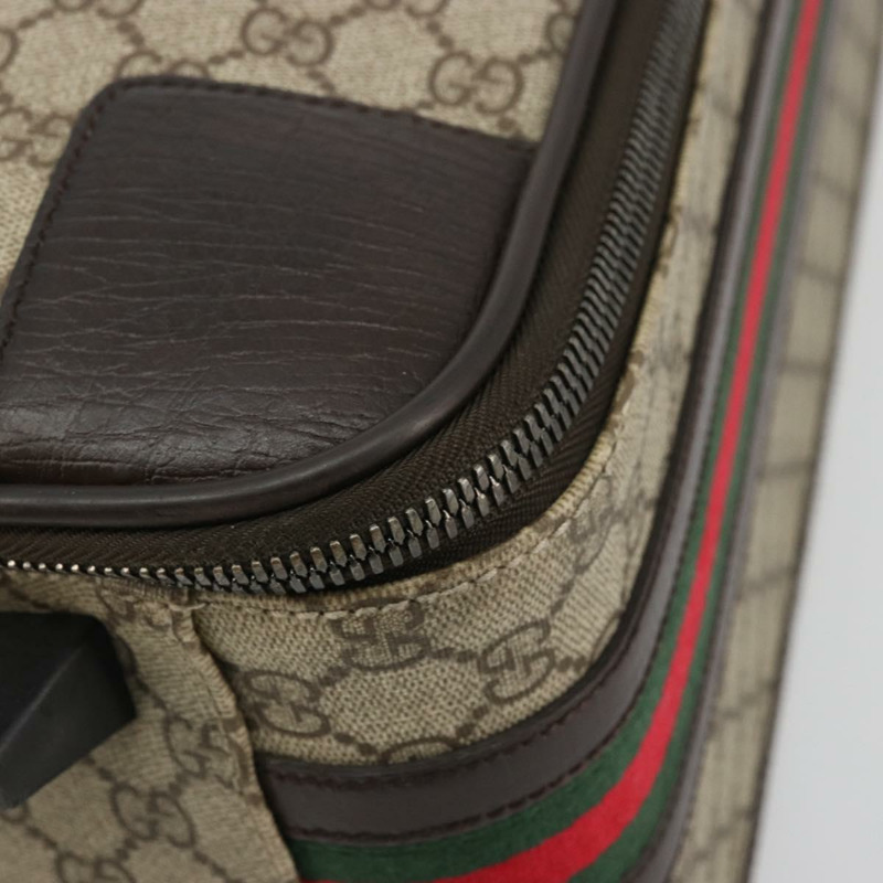 【日本直送】GUCCI GG Supreme Web Sherry Line 手提包 PVC 米色 銀色 131170 正品 167187A-15