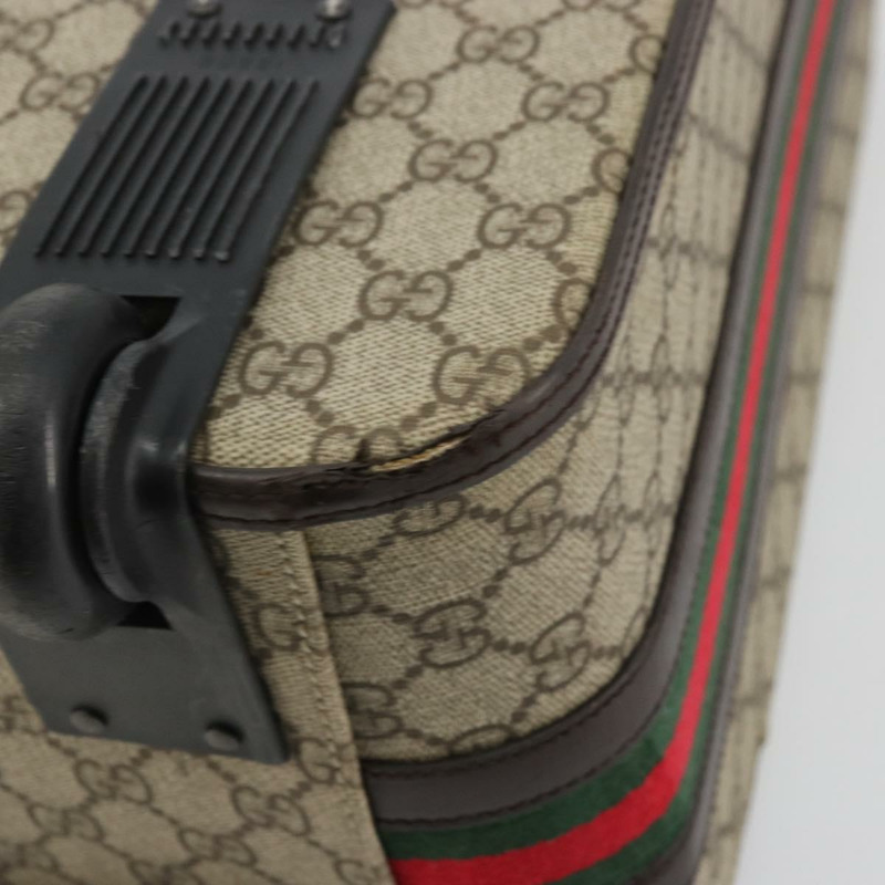 【日本直送】GUCCI GG Supreme Web Sherry Line 手提包 PVC 米色 銀色 131170 正品 167187A-17