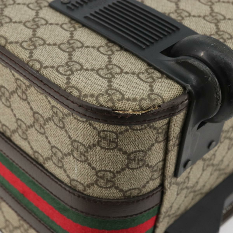 【日本直送】GUCCI GG Supreme Web Sherry Line 手提包 PVC 米色 銀色 131170 正品 167187A-18