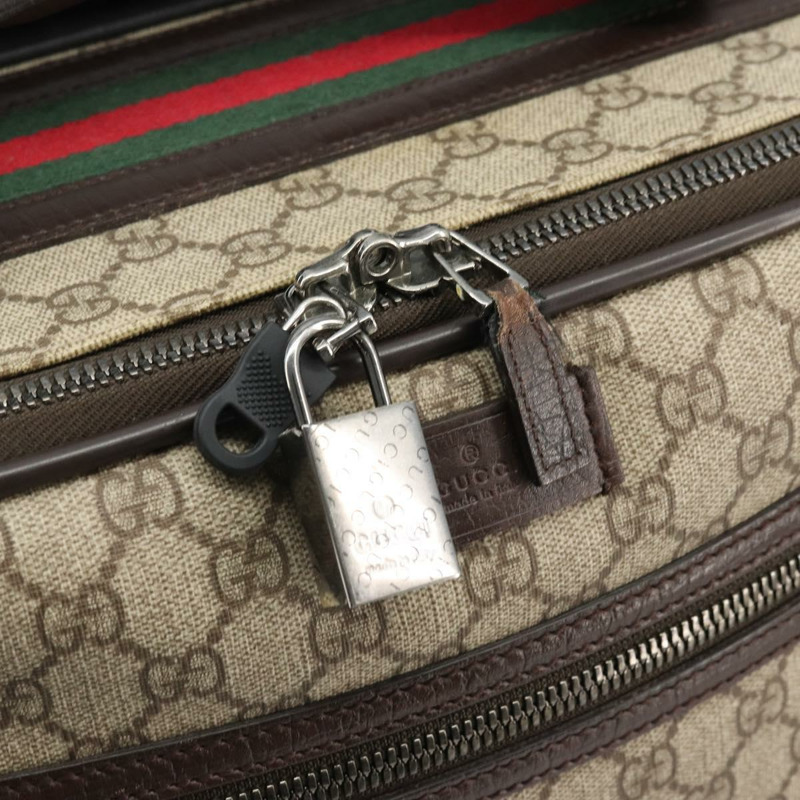 【日本直送】GUCCI GG Supreme Web Sherry Line 手提包 PVC 米色 銀色 131170 正品 167187A-20