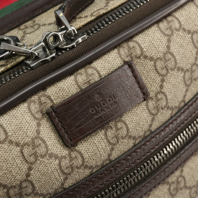【日本直送】GUCCI GG Supreme Web Sherry Line 手提包 PVC 米色 銀色 131170 正品 167187A-21