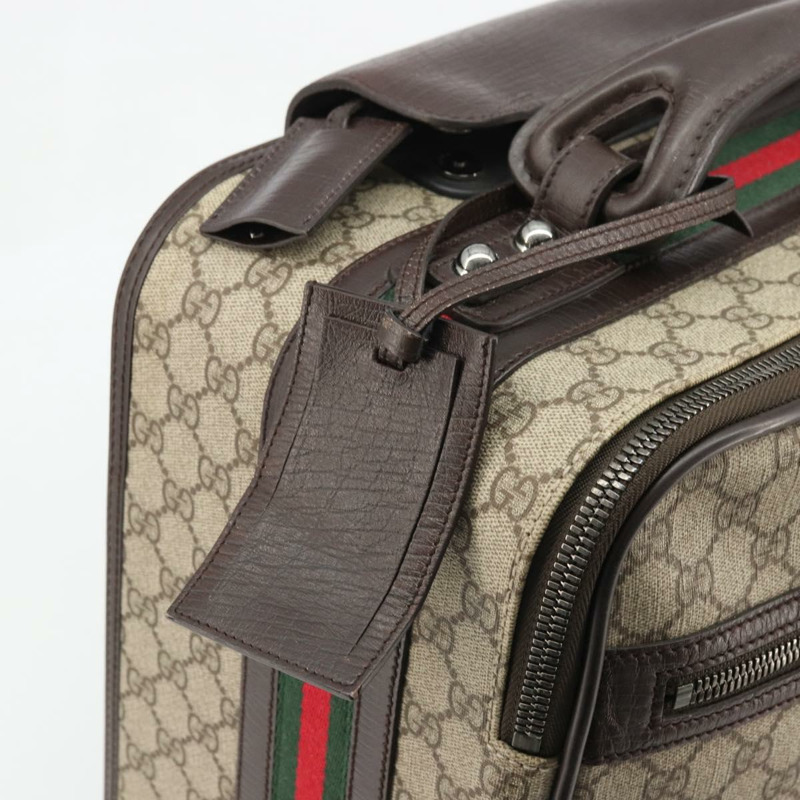 【日本直送】GUCCI GG Supreme Web Sherry Line 手提包 PVC 米色 銀色 131170 正品 167187A-22