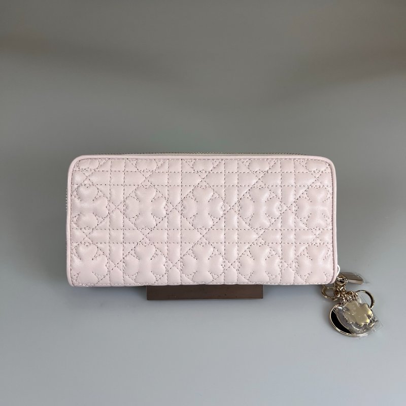DIOR 日本限定粉幸運草長夾-1