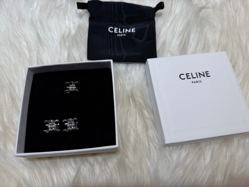 Celine triomphe 凱旋門銀色迷你小髮夾小抓夾-0
