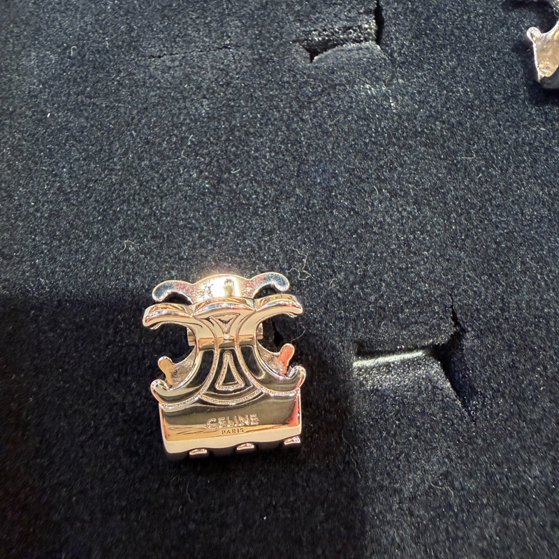 Celine triomphe 凱旋門銀色迷你小髮夾小抓夾-12