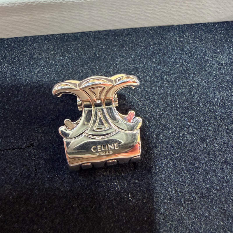 Celine triomphe 凱旋門銀色迷你小髮夾小抓夾-15