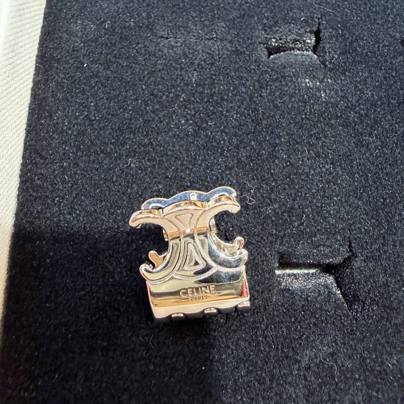 Celine triomphe 凱旋門銀色迷你小髮夾小抓夾-17