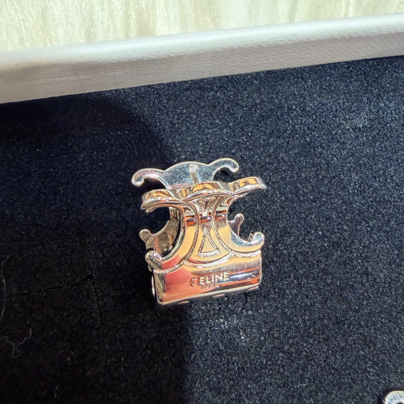 Celine triomphe 凱旋門銀色迷你小髮夾小抓夾-19