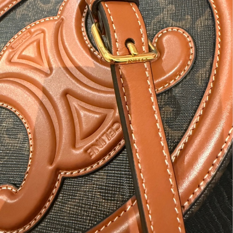 💖Celine 老花款 月餅包💖 近新 美包 極少用-4