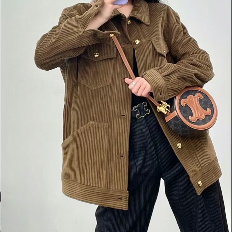 💖Celine 老花款 月餅包💖 近新 美包 極少用-13